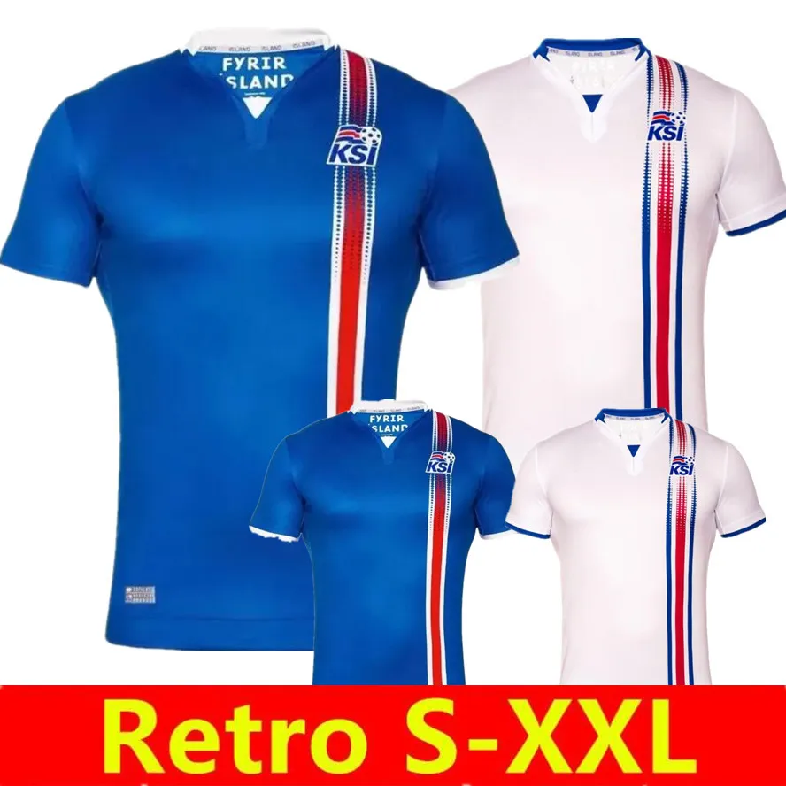 2016 Iceland retro Soccer Jerseys National Team Islandia 16 17 SIGURDSSON Uniforms Home Away GUDJOHNSEN R FINNBOGASON_voghion.com