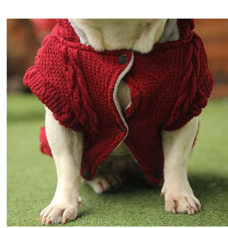Ropa de lana y felpa para mascotas, ropa para perros, talla pequeña para otoño e invierno._voghion.com