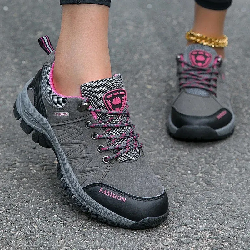 Wasserdichte Damen Wanderschuhe Rutschfeste Outdoor Trekkingstiefel_voghion.com