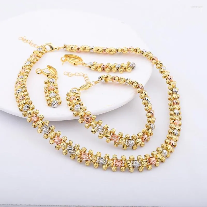 Necklace Earrings Set Dubai Colorful Bracelet Jewelry Fashion Style Dinner Party Daily Clothing Accessorie_voghion.com