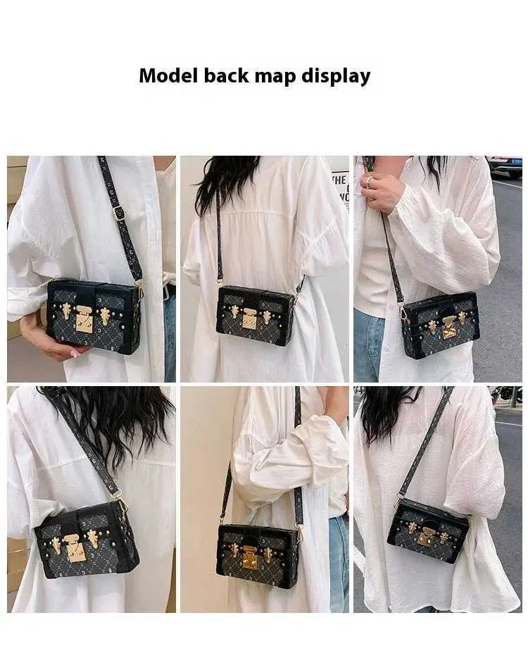 High Texture Small Square New Niche Design Box Bag Light Vintage Print Single Shoulder Crossbody Ba241214_voghion.com