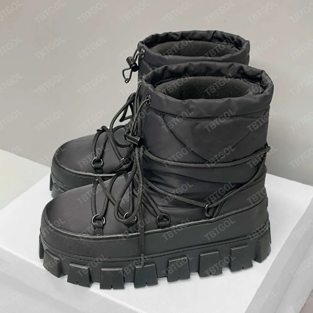 targa di design neve re nylon gabardine doposci stivali con lacci stivaletti scarpe invernali 635_voghion.com