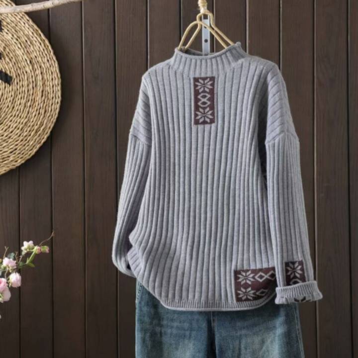 ​​Oversized Knit Sweater For Women | Vintage Cable Knit Pullover | Fall & Winter Casual Warm Top​​_voghion.com