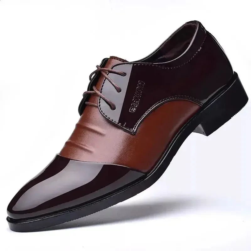 Dress Shoes Man Office Pointed Toe Spring Autumn Social Shoe for Men Clothing Elegant and Classic Leather Casual Party_voghion.com