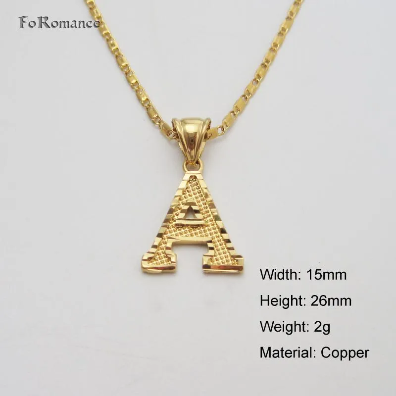 Anhänger Halsketten A-Z Buchstaben 1PC Frauen Männer Gold Farbe Initial 60cm Box Kette Englisch Brief Schmuck 26 Alphabete_voghion.com