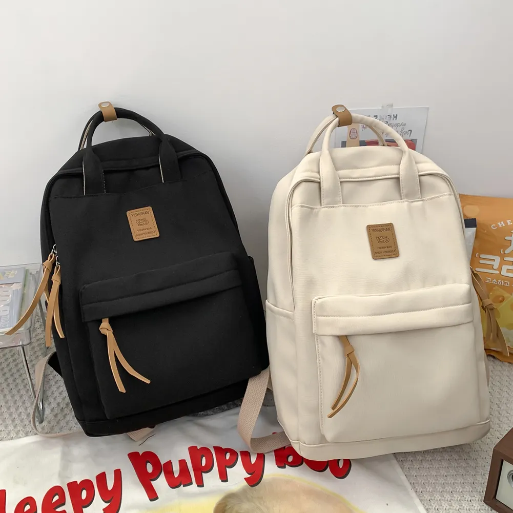 Teens Stylish Rucksack With Laptop Compartment Students Bookbag Large Capacity Zipper For University Business Hiking_voghion.com
