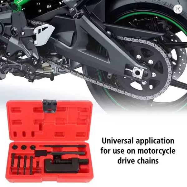 Kit dérive-chaîne et riveteuse pour moto avec mallette de rangement_voghion.com