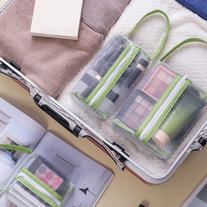 Neu Mesh Transparente Kosmetik Frauen Reise Make-Up Fall Lippenstift Lagerung Pouch Casual Zipper_voghion.com