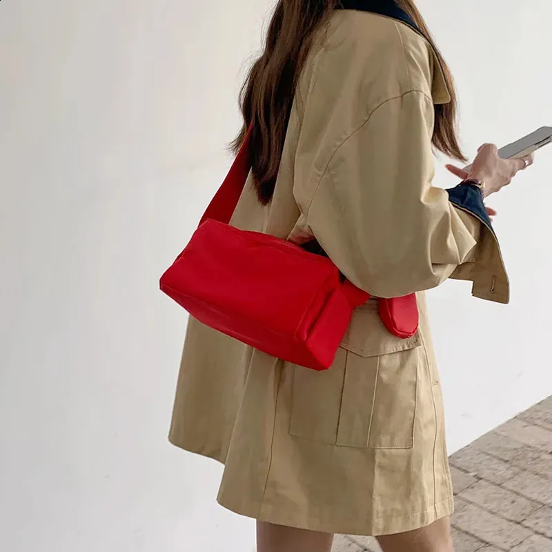 Rotes Umhängetaschen-set Damen Schultertasche Kunstleder_voghion.com