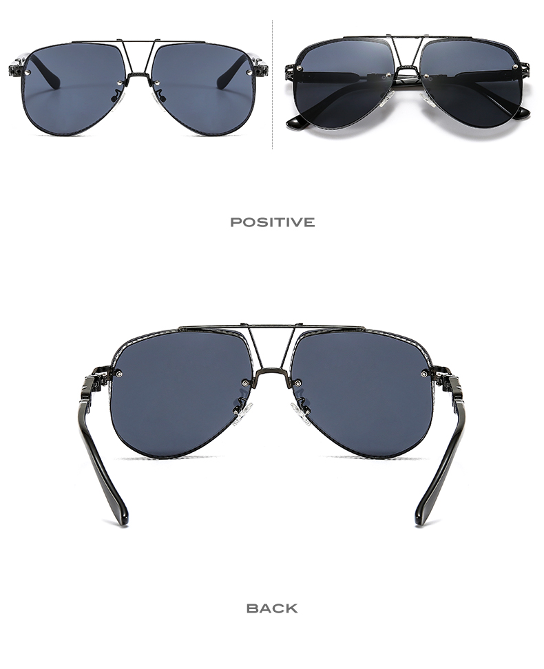 New Hollow Paern Oval Sunglasses Men Women Trend Brand Designer Meal Alloy Frame Gradiens Lens conspicuous_voghion.com