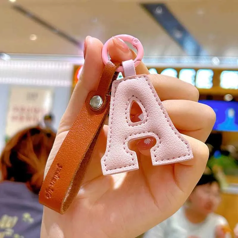 A-Z PU pelle donna moda cartone animato caramelle colore borsa cellulare ciondolo auto portachiavi gioiello regalo Y241121_voghion.com