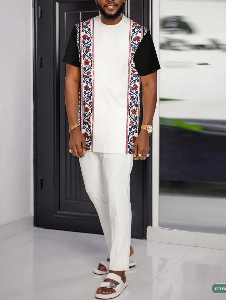 Set sportivo casual classico da uomo stampato in 3D in due pezzi, tendenza dei pantaloni estivi, stile elastico e sottile, asciugatura rapida_voghion.com