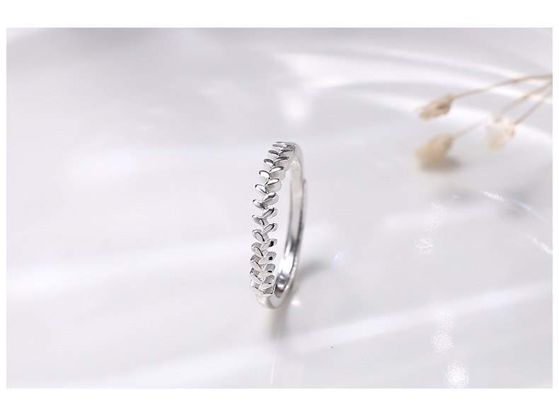 Wanying Blatt Ring S Reines Silber Koreanische Ausgabe Instagram Kleiner frischer kalter Wind Studentengeschenk Schmuck Leichter Luxus_voghion.com