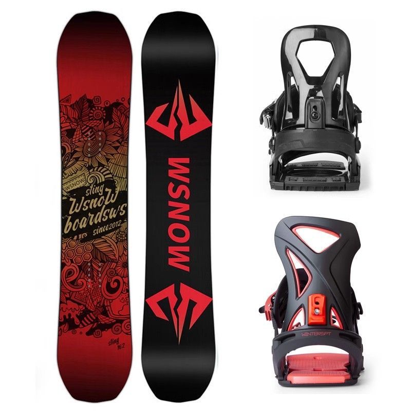 Echipament de schi, snowboard, legături de schi, set pentru bărbați și femei, adulți, carve, patinaj, snowboarduri plate_voghion.com