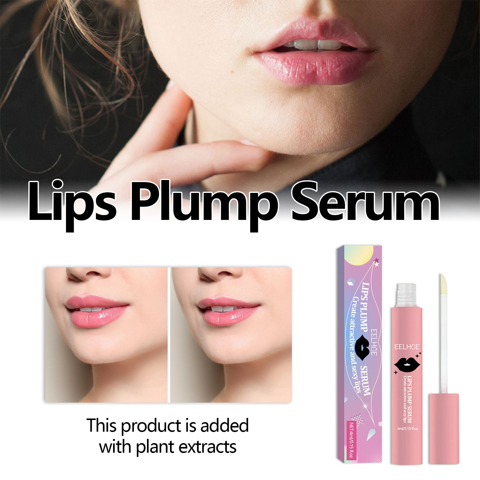 EELHOE Lip Serum Lip Moisturizing, Anti-Cracking, Hydrating, Hydrating And Smoothing Lip Lines_voghion.com