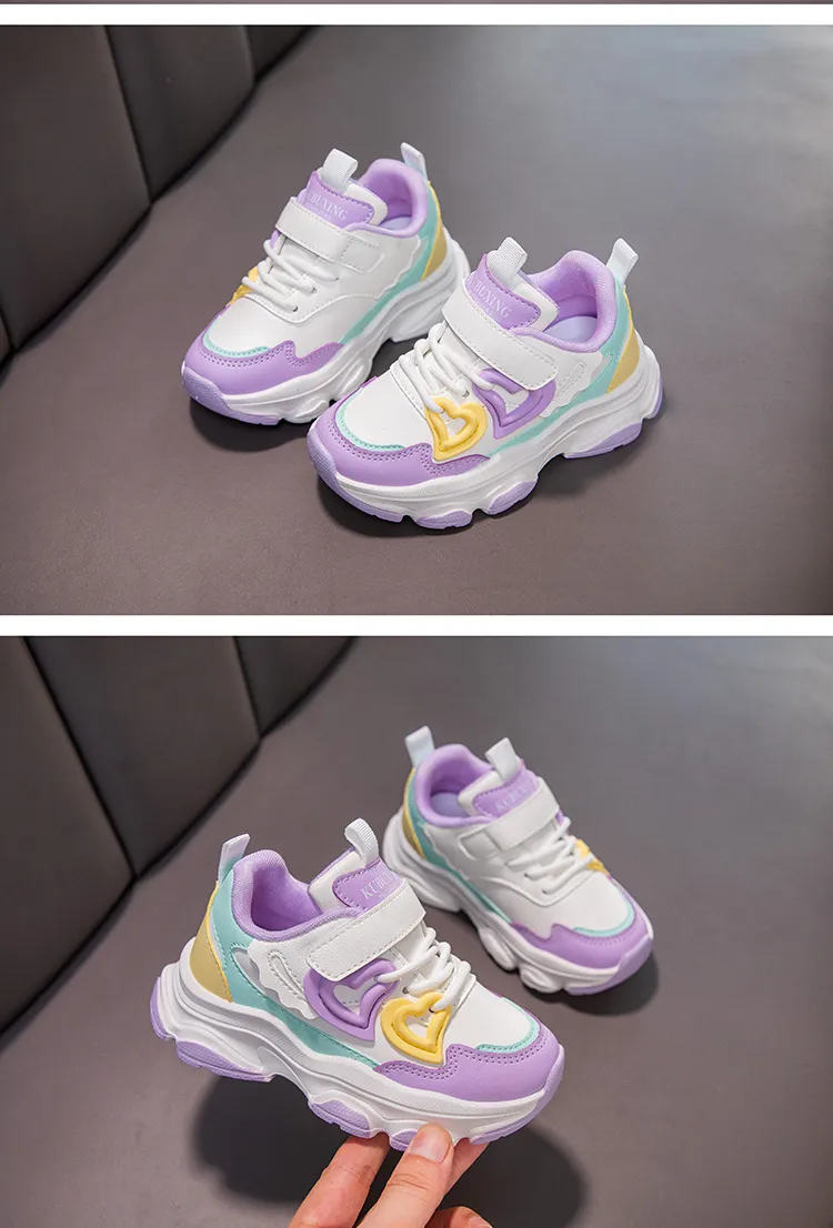 Barn Löpning för flickor Barn Småbarn Vår Höst Utomhus Sneakers Lila Rosa Littlesprouts Flickor Sportskor Storlekar_voghion.com