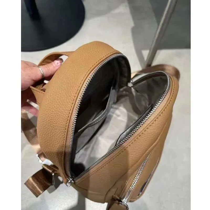Nuovo zaino da donna in pelle di mucca pieno fiore piccolo beige marrone nero colore borsa a tracolla doppia da donna borsa a tracolla per il tempo libero_voghion.com