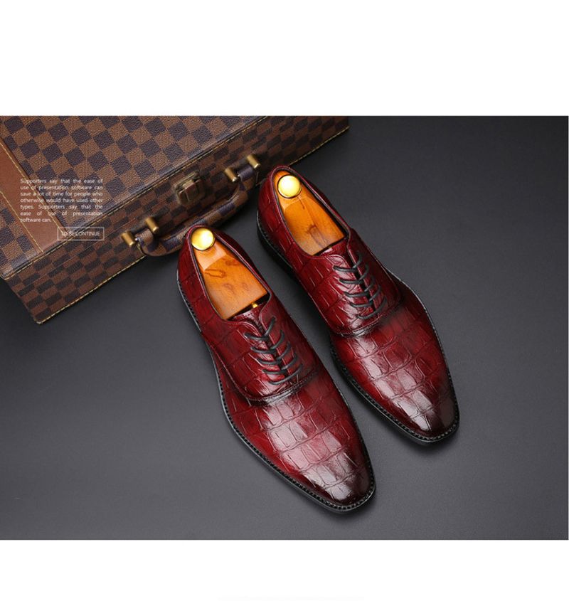 Ανδρικά επαγγελματικά casual φόρεμα Oxfords επίσημα παπούτσια με κορδόνια για γραφείο, πάρτι και καθημερινά ρούχα_voghion.com