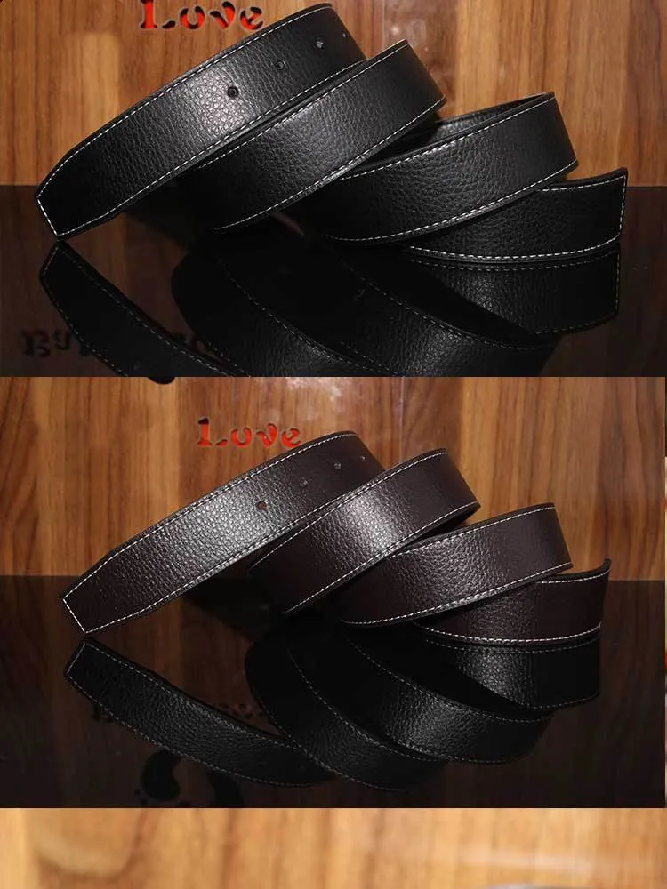 Mit Box Designer Mode Herren Business Ceinture Glatte Gold Sier Schnalle Echtes Leder Gürtel Für Männer Taille Gürtel_voghion.com