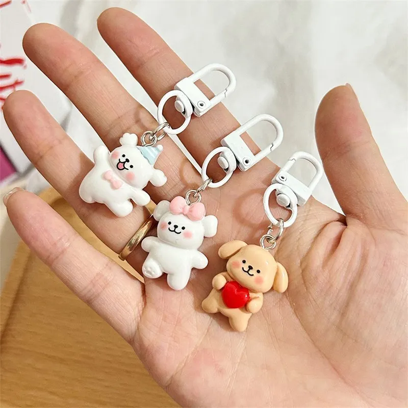 Cartoon Puppy Sleutelhanger Schattige Vlinder Knoop Liefde Overalls Kersenrok Hond Sleutelhanger Hanger Rugzak Bedels Auto Tas Cadeaus_voghion.com