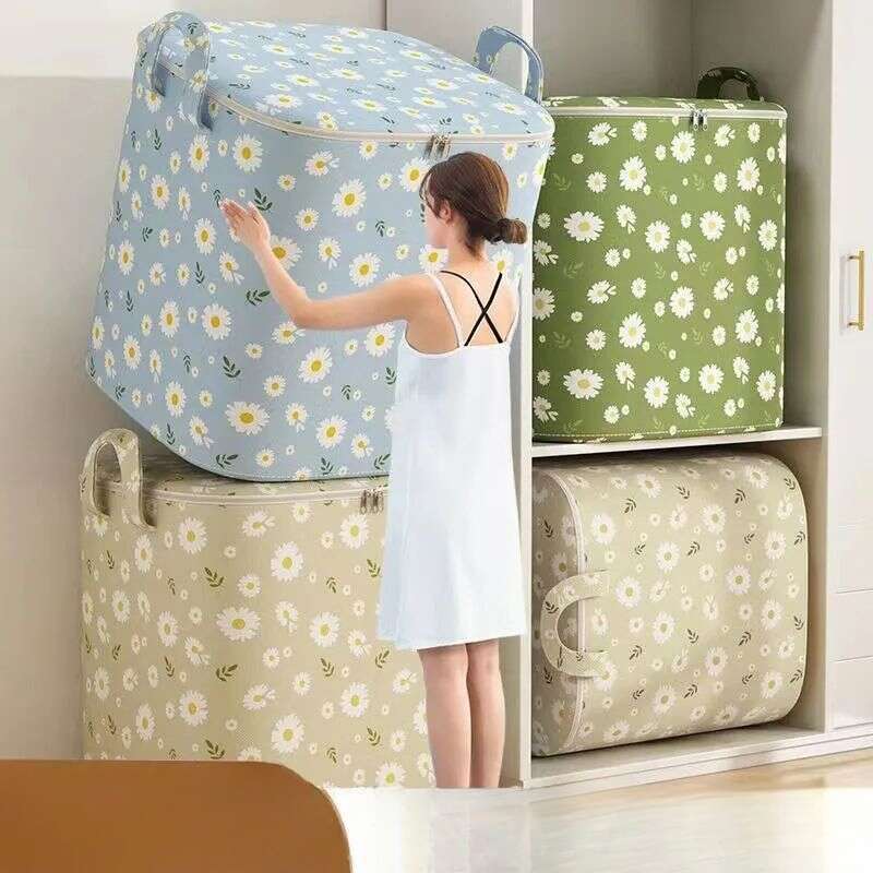 Universal Large Capacity Household Clothes Quilt Folding Bag Waterproof And Moisture Proof Storage Box Student Dormitory_voghion.com
