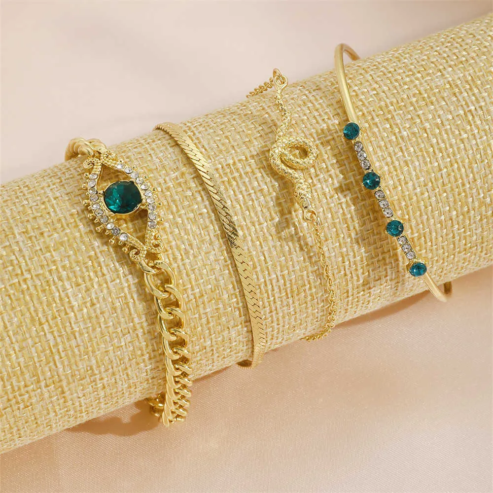 Sindlan 4PCS Set Bracelet For Women High Quality Diamond Zircon Jewelry Sets_voghion.com