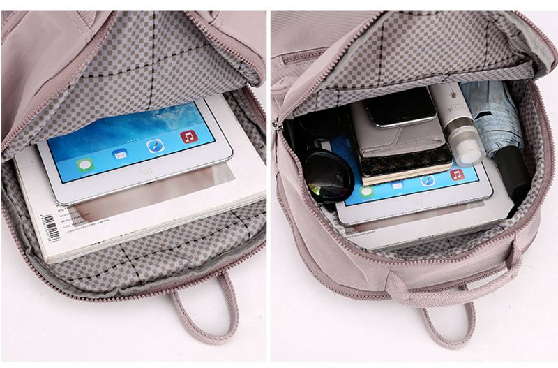 Zaino da donna per uomo e donna, grande capacità, zaino in nylon impermeabile, viaggio casual, alla moda, trolley slip-on_voghion.com