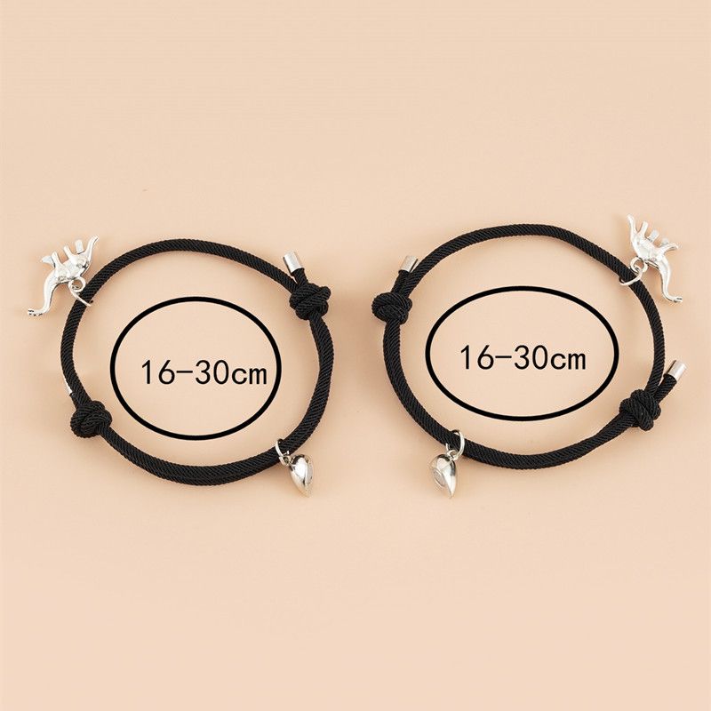 Bracelet créatif et mignon en forme de dinosaure en trois dimensions, pendentif pour bébé, boucle magnétique, pour couple_voghion.com