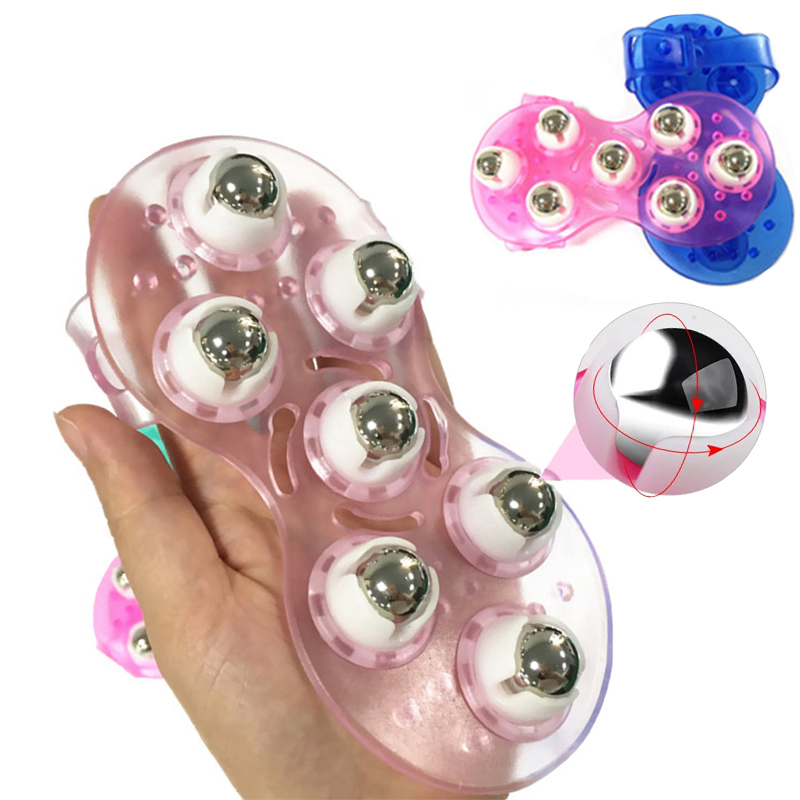 Massagehandschuh für den Rücken mit Rollball, Schmerzlinderung, Entspannungsmassagegerät für Nacken, Rücken, Schultern, Gesäß, Körpergesundheitspflege_voghion.com