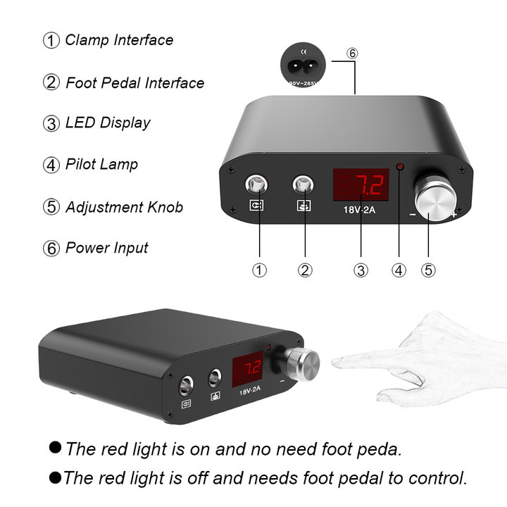 Komplettes Anfänger-Set mit Schneide- und Sprühwerkzeugen für die Tätowiermaschine_voghion.com