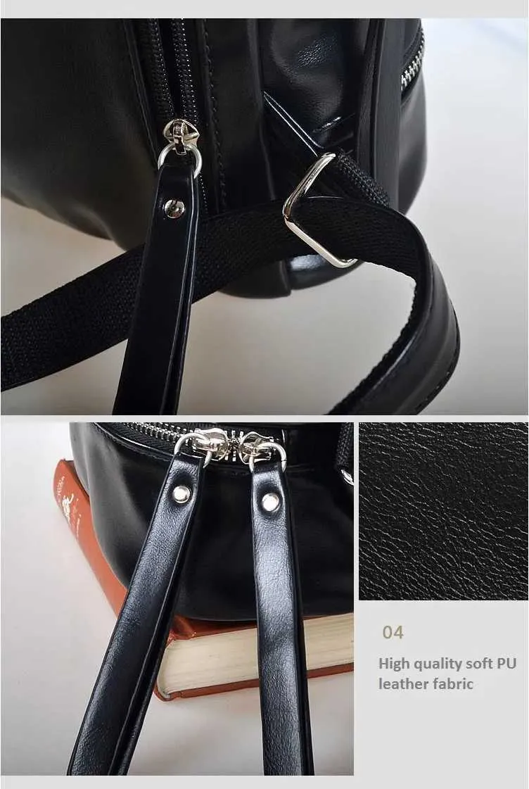 Small Women's Backpack Stylish Soft Leather Travel Rucksack_voghion.com