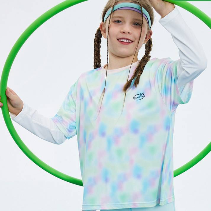 Kids' Quick-Dry Layered Sports Tee – UPF 50+ Sun Protection & Moisture-Wicking (Polyester, A-Class Safe)​_voghion.com