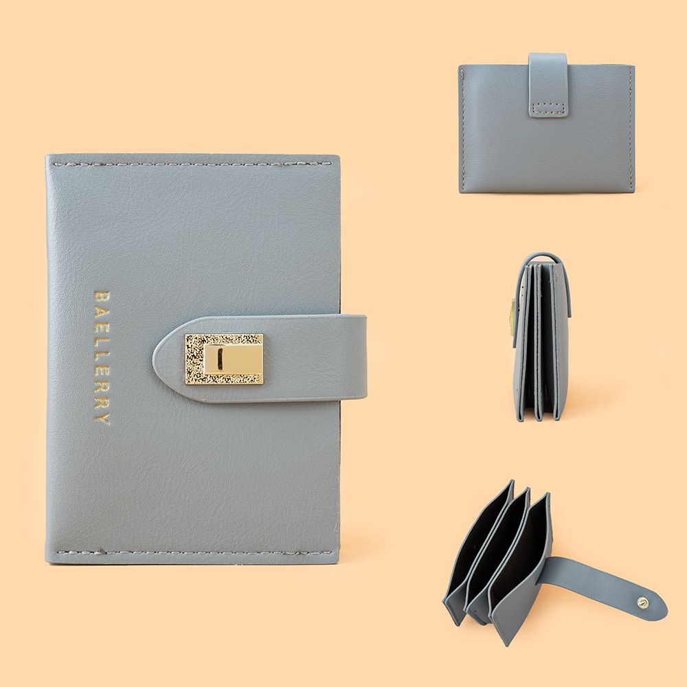 Baellerry new ladies card holder Korean style fashion buckle coin purse versatile light and compact wallet wholesale_voghion.com