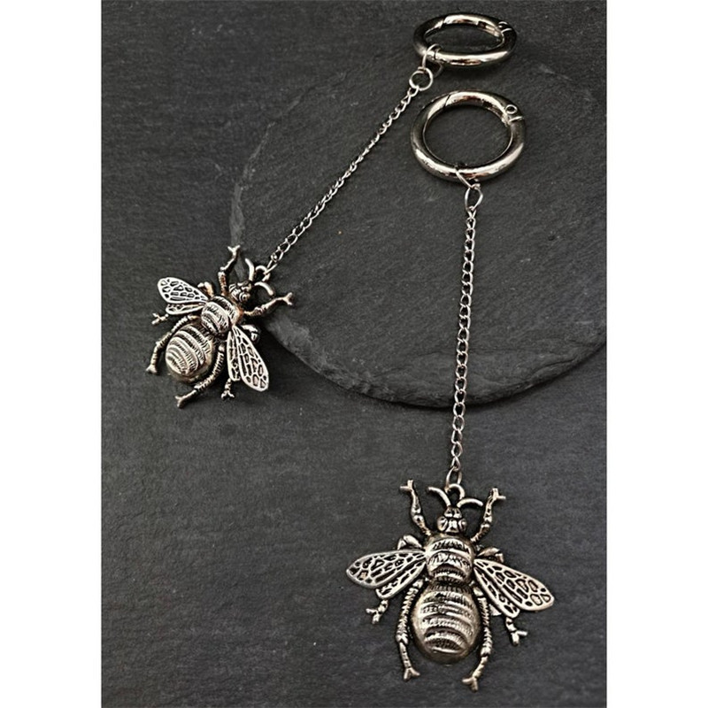 Orecchini a forma di ape gotici steampunk vintage pendenti_voghion.com