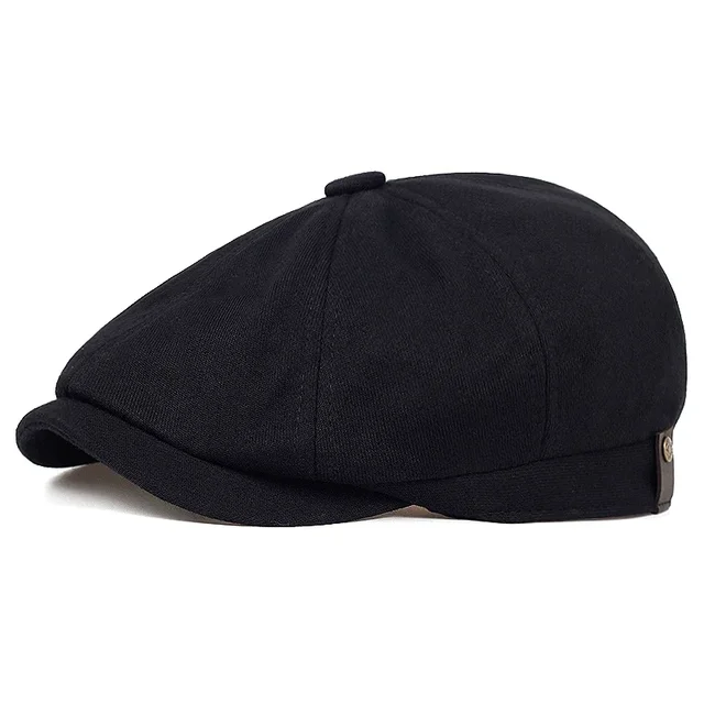 Gran oferta de gorras de pintor británicas octogonales de otoño e invierno con diseño de espiga, boinas de hip hop._voghion.com
