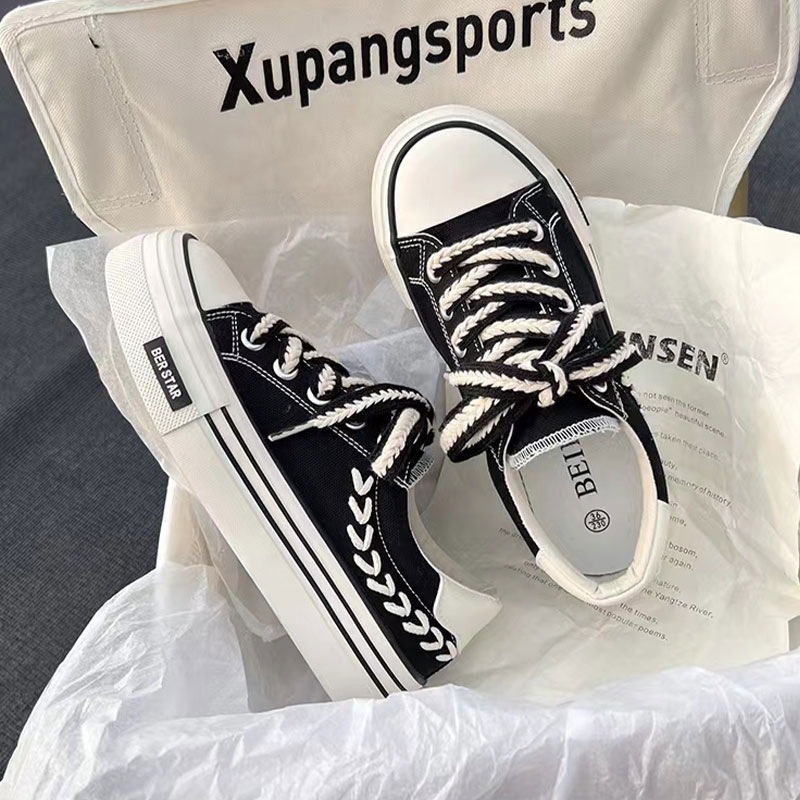 Canvas Damenschuhe, Ins Wind Tide Studentinnenschuhe, Herbst und Sommer Hunderte von Nischendesign Mode Vielseitig_voghion.com