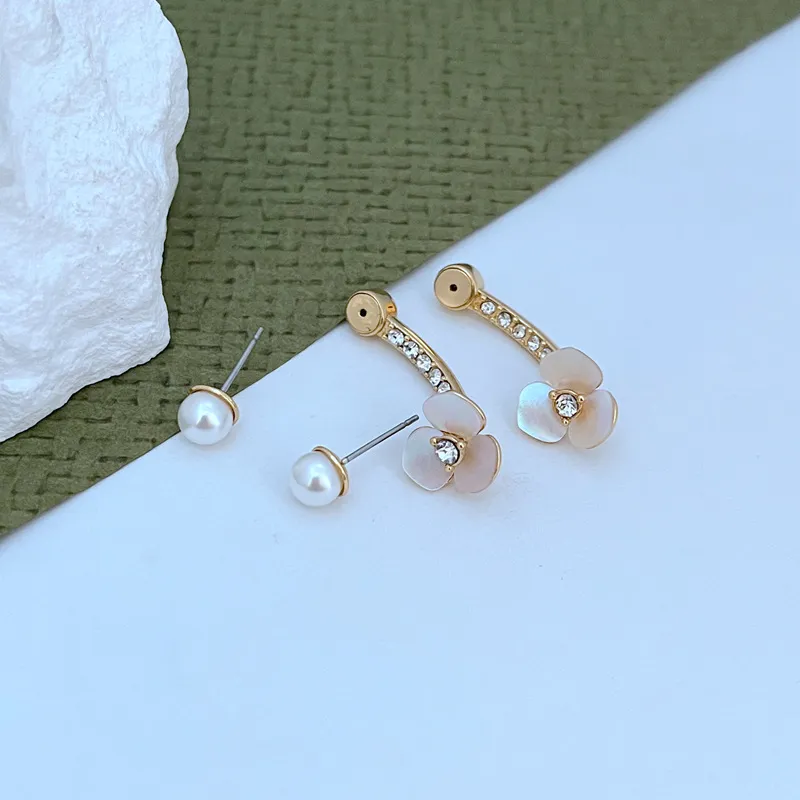 KS Brand Blummen Designer Ouerréng Halsketten Bijouset Fraen Hochzäit Verlobung Léift Häerz Natur Perl Sailormoon Goth_voghion.com