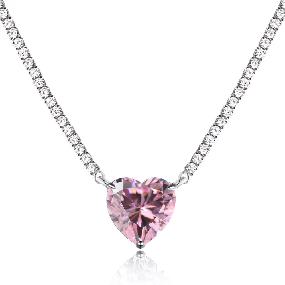 S sterling sier love heart designer necklace sweet wedding jewelry choker nature austrian crystal sailormoon full_ipsvogv.com