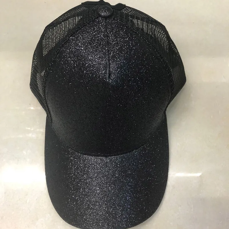 Fashion Glitter Ball For Women Mesh Breathable Summer Sun Hat Outdoor Sports Baseball Cap 12 Colors_voghion.com