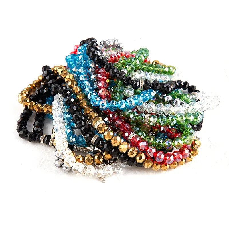 Chains 8mm 99 Beads Crystal Prayer Tasbih Tasbeeh Masbaha Bracelet Islamic Muslim_voghion.com