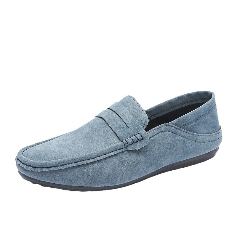 Men’s Shoes Spring New Loafers Men's Shoes Moccasins Suede Trendy British Lazy One Step Half Slip Driving Shoes_voghion.com