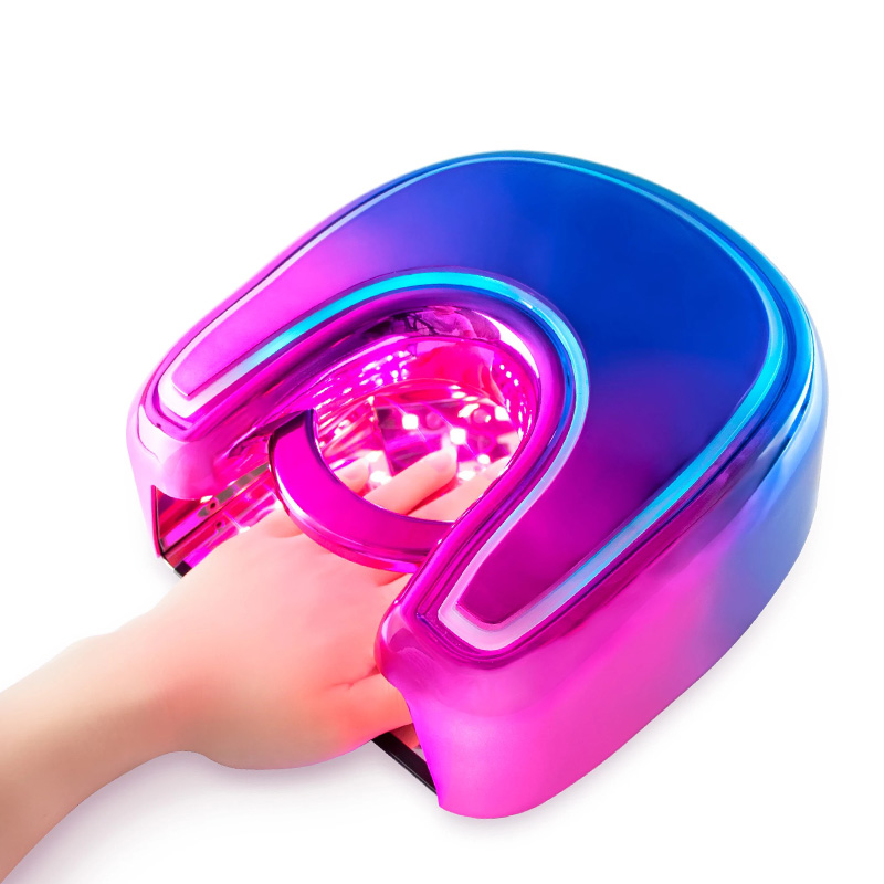 Lampada per unghie ricaricabile 48W UV Gel Cure Light Wireless Manicure Machine Lampada a LED UV per unghie a luce rossa Asciuga unghie senza fili_voghion.com