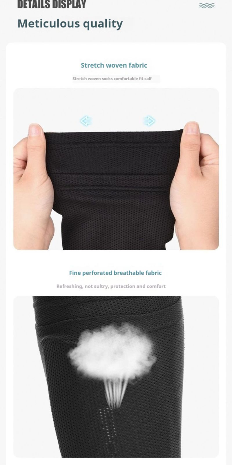 Double layer breathable men's mid length leg protection fi insertion board set, football anti slip sock set_voghion.com