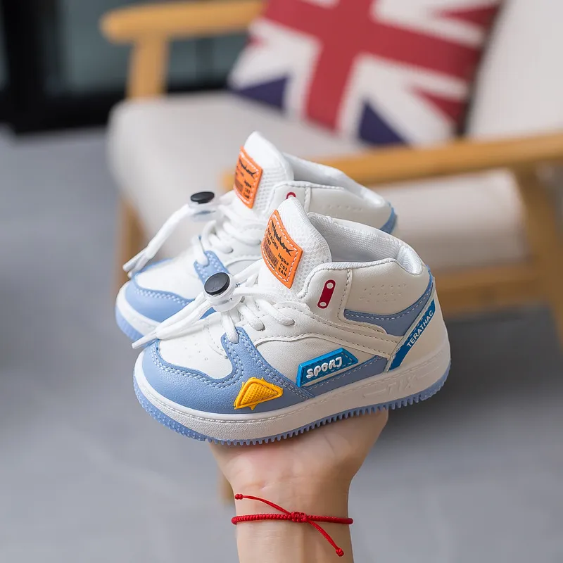 Chaussures de sport montantes pour enfants, baskets de basket-ball Littlesprouts pour garçons et filles, baskets d'école pour tout-petits, tailles 1 à 18_voghion.com