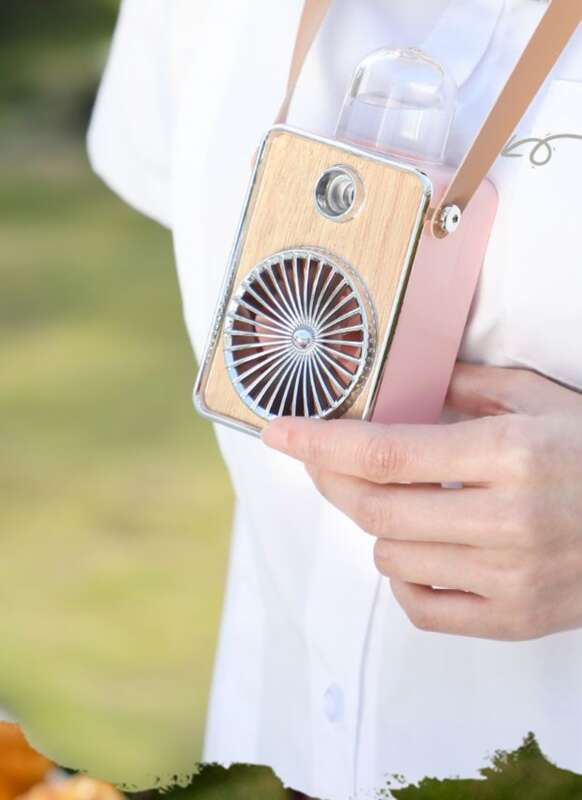 Ventilatore portatile a lunga durata per il collo, piccolo, con ricarica USB, per studenti, mini, spray rigenerante per l'aria._voghion.com