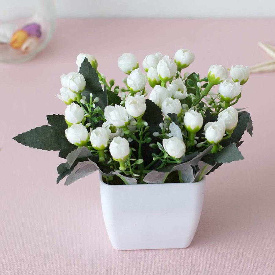 Simulazione di fiori set pavimento soggiorno mini ornamenti decorazione d'interni fiore di plastica arte tavolo da pranzo piccolo bonsai vaso di fiori_voghion.com