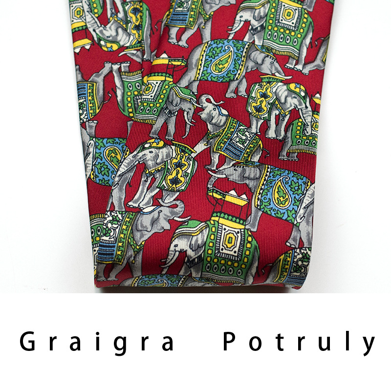Men's Ties & Handkerchiefs replacement burgundy second-hand coffee color imported quality mulberry silk printed silk paisley men's tie extra wide_voghion.com