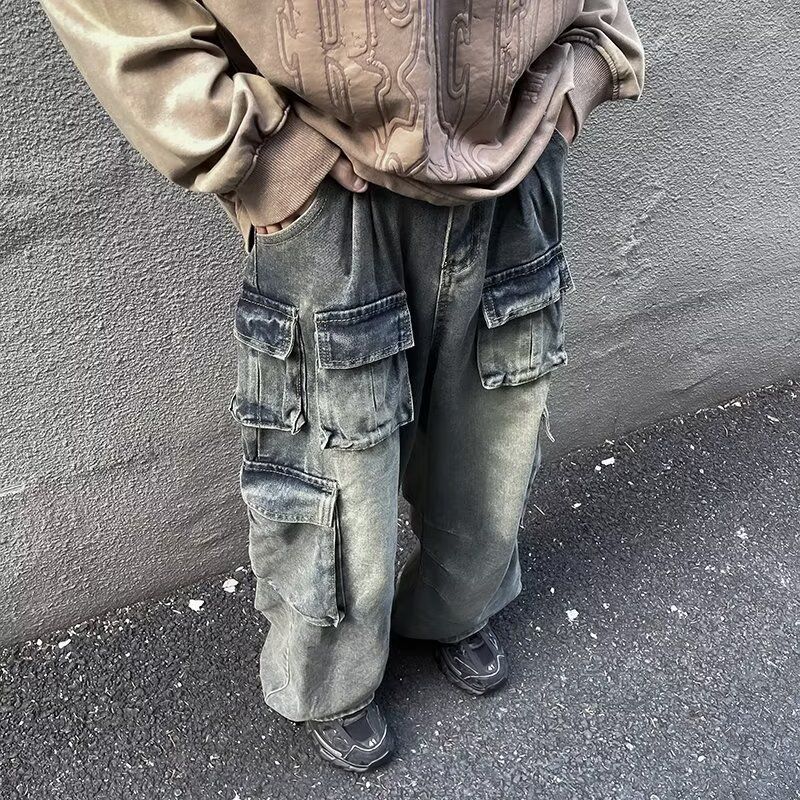 Calça cargo masculina estilo americano estilo vibe, estilo cargo ..._voghion.com
