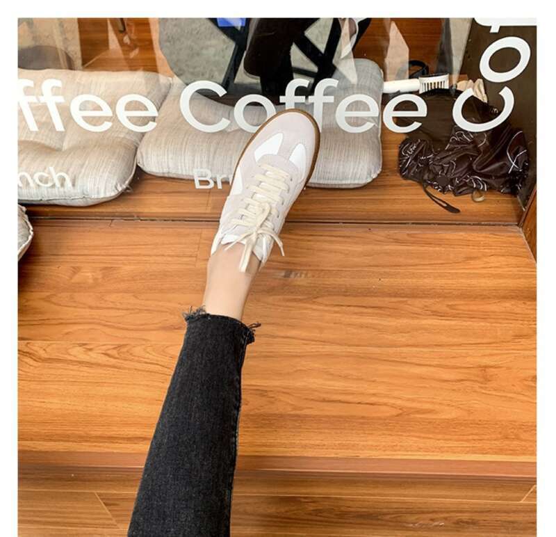 2025 Vollleder Schnürschuhe Flache Freizeitschuhe, vielseitige Sport Board Schuhe Fit_voghion.com