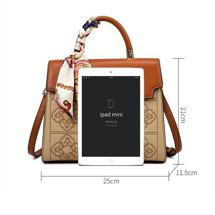 Women's Handbag With Traditional Chinese Embroidery, Large Capacity, Fashionable Color Blocked Shoulder Bag, Wedding Favor Bag._voghion.com